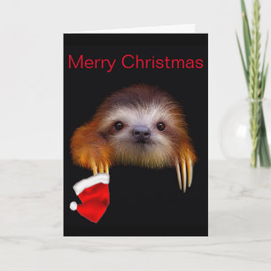 Baby Luiaard Kerst Kaart