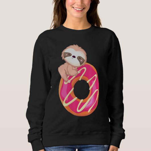 Baby Luiaard Op Donut Trui (Voorkant)