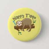 Baby luiaard ronde button 5,7 cm (Voorkant)