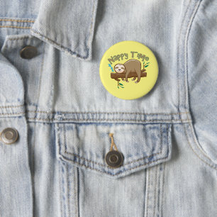 Baby luiaard ronde button 5,7 cm
