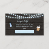 Baby Luier Raffle Baby Brewing Blue Baby shower Informatiekaartje (Voorkant)