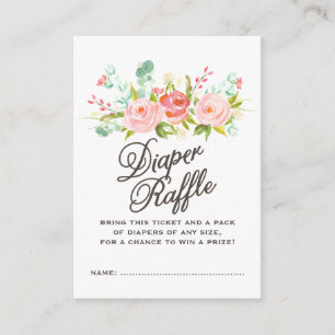 Baby Luier Raffle Ticket Informatiekaartje