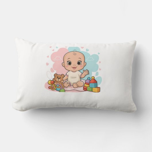 Baby Lumbar Nursery Sierkussen Kussen (Voorkant)