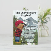 Baby Lumberjack Baby Shower Uitnodigingen (Staand voorkant)