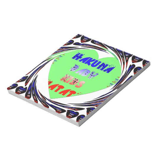 Baby Luminous Hearts Hakuna Matata Baby Design Notitieblok (Linkerzijde)