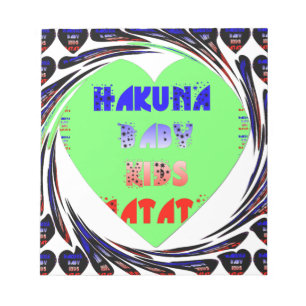 Baby Luminous Hearts Hakuna Matata Baby Design Notitieblok