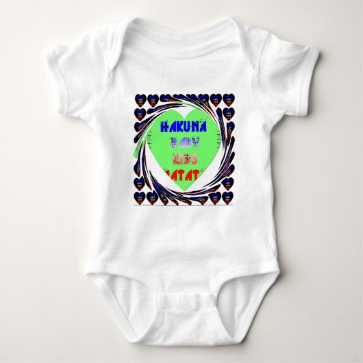 Baby Luminous Hearts Hakuna Matata Baby Design Romper (Voorkant)