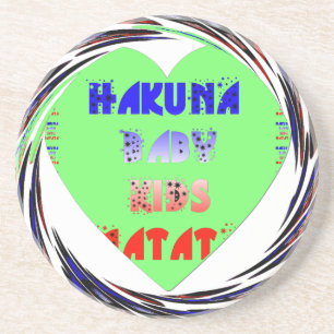 Baby Luminous Hearts Hakuna Matata Baby Design Zandsteen Onderzetter
