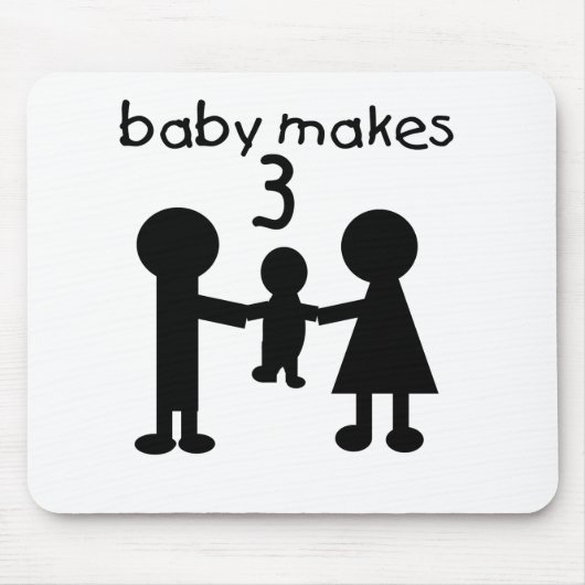 Baby Maakt Drie Muismat (Voorkant)