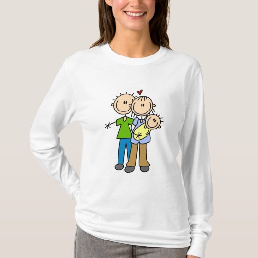 Baby maakt drie T-shirts en cadeautjes (Voorkant)