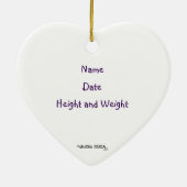 Baby maakt drie -  versiering keramisch ornament (Achterkant)