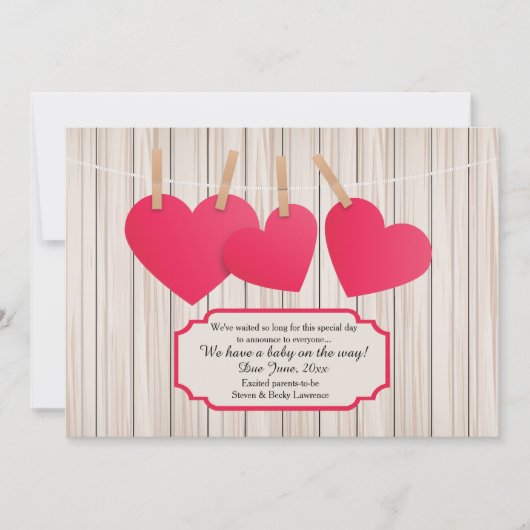 Baby maakt drie zwangerschapsuitkondiging aankondiging (Voorkant)