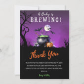 Baby maakt Halloween Baby shower Bedankkaart (Voorkant)