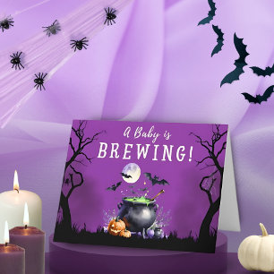 Baby maakt Halloween Baby shower Bedankkaart