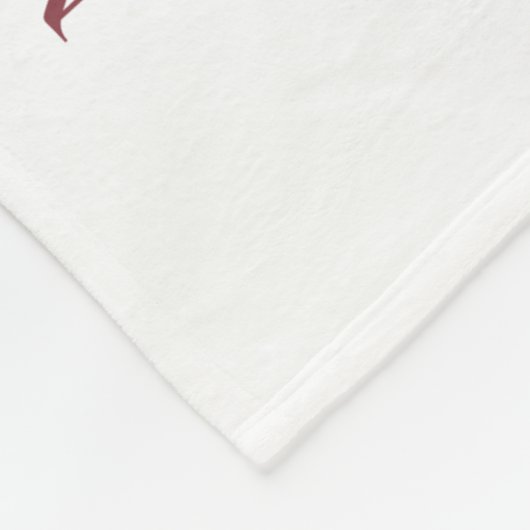 Baby Maanden Blush Floral Monogrammed Baby Fleece Deken (Hoek)