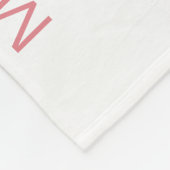 Baby Maanden Blush Pink Floral Monogramed Fleece Deken (Hoek)