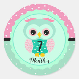 Baby maandstickers ronde sticker