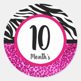 Baby maandstickers ronde sticker