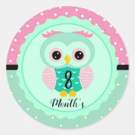 Baby maandstickers ronde sticker