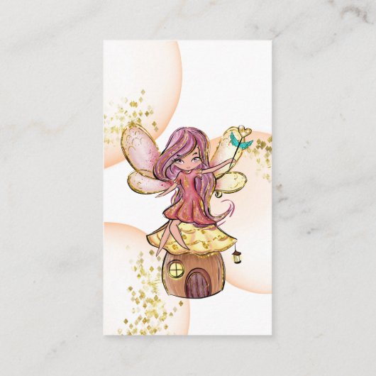 Baby Magical Fairies Woodland Diaper Raffle Game Informatiekaartje (Achterkant)