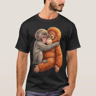 Baby Makaak Knuffel Aapje Cute Monkey T-shirt