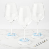 Baby maken Potion Blue Baby shower Toast Wijnglaslabel (Set)