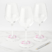 Baby maken Potion Roze Baby shower Toast Wijnglaslabel (Set)