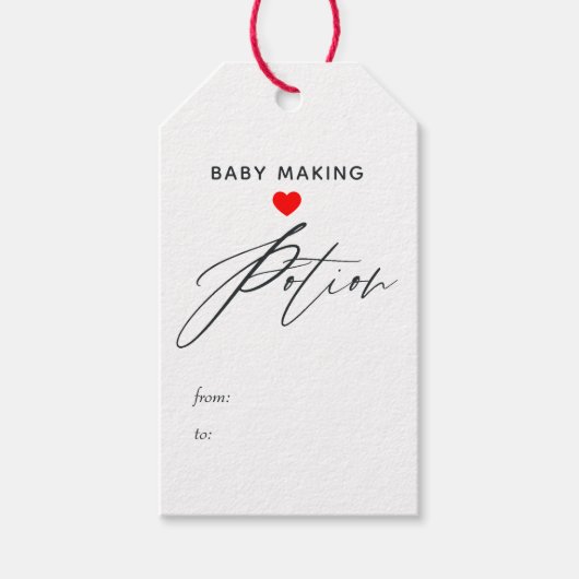 Baby Making Potion Baby shower Dank u Cadeaulabel (Voorkant)