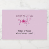 Baby Making Potion Baby shower Favor Pink Mini Likeurfles Etiket (Enkel label)