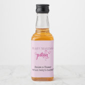 Baby Making Potion Baby shower Favor Pink Mini Likeurfles Etiket (Voorkant)