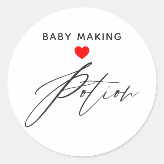 Baby Making Potion Baby shower Ronde Sticker (Voorkant)