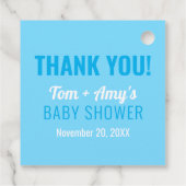 Baby Making Potion Blue Footprint Douche Dank je Bedankjes Labels (Achterkant)