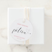 Baby Making Potion Cute Pink Girl Baby shower Bedankjes Labels (In situ)