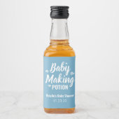 Baby Making Potion Grappige Douche Dank je blauw Likeurfles Etiket (Voorkant)