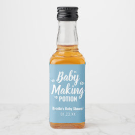 Baby Making Potion Grappige Douche Dank je blauw Likeurfles Etiket