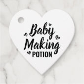 Baby Making Potion Grappige Douche Dank je harten Bedankjes Labels (Voorkant)