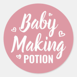 Baby Making Potion Grappige Douche Dank je harten Ronde Sticker