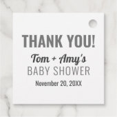 Baby Making Potion Grey Footprint Douche Dank je Bedankjes Labels (Achterkant)