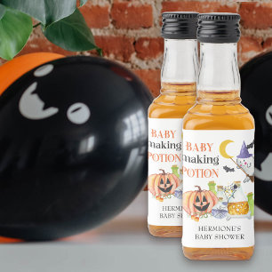 Baby Making Potion Halloween Baby shower Mini Likeurfles Etiket
