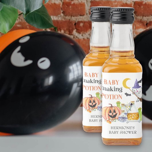Baby Making Potion Halloween Baby shower Mini Likeurfles Etiket