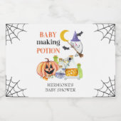 Baby Making Potion Halloween Baby shower Mini Likeurfles Etiket (Enkel label)