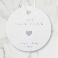 Baby Making Potion Modern Silver Foil Baby shower Bedankjes Labels