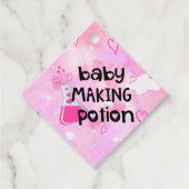 Baby Making Potion Roze Baby shower Bedankjes Labels (Voorkant)