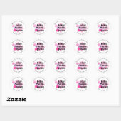 Baby Making Potion Roze Harten Baby shower Favor Ronde Sticker (Vel)