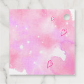 Baby Making Potion Roze Harten Mini Fles Bedankjes Labels (Achterkant)