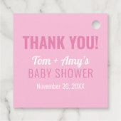 Baby Making Potion Roze Voetafdruk Douche Dank u Bedankjes Labels (Achterkant)