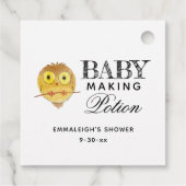 Baby Making Potion Uil Typografie Bedankjes Labels (Achterkant)