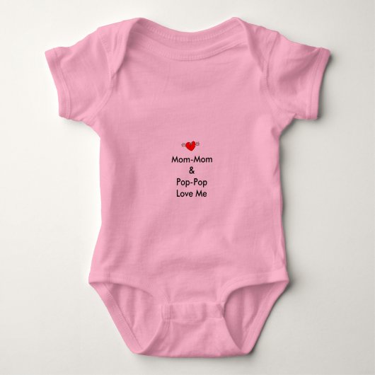 Baby mam en Pop-Pop houden van me T-shirt (Voorkant)