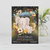 Baby Mama Olifant Bloemen Boho Baby shower (Staand voorkant)