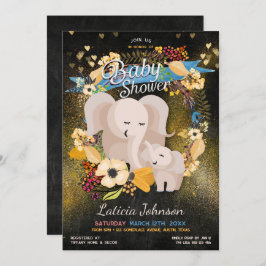 Baby Mama Olifant Bloemen Boho Baby shower